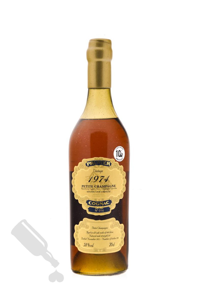 Prunier Vintage 1974 Petite Champagne for The Whisky Mercenary 10th Anniversary