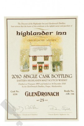 GlenDronach 25 years 1985 - 2010 #1038 