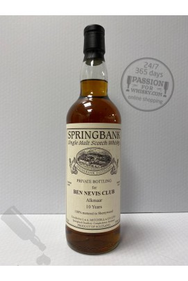 Springbank 10 years 1997 - 2007 for Ben Nevis Club
