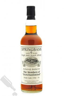 Springbank 9 years 1996 - 2005 #1996-76 for The Members of Scotchunlimited