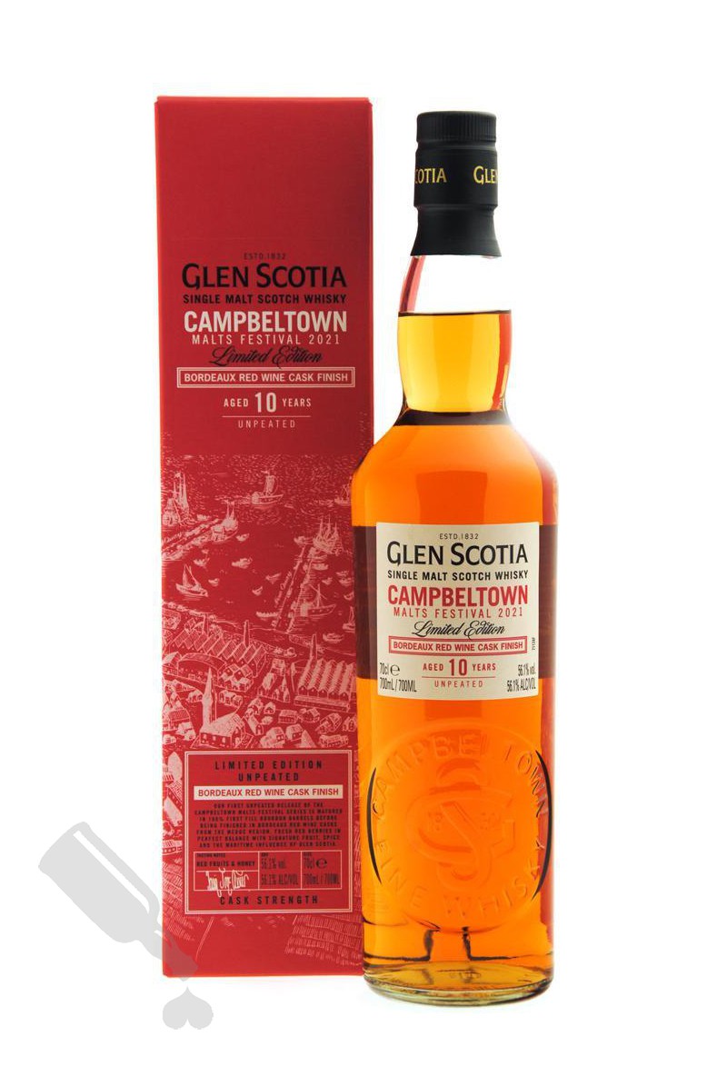 Glen Scotia 10 years Bordeaux Red Wine Cask Finish Campbeltown Malts Festival Edition 2021 Glen Scotia 10 years Bordeaux Red Wine Cask Finish Campbeltown Malts Festival Edition 2021