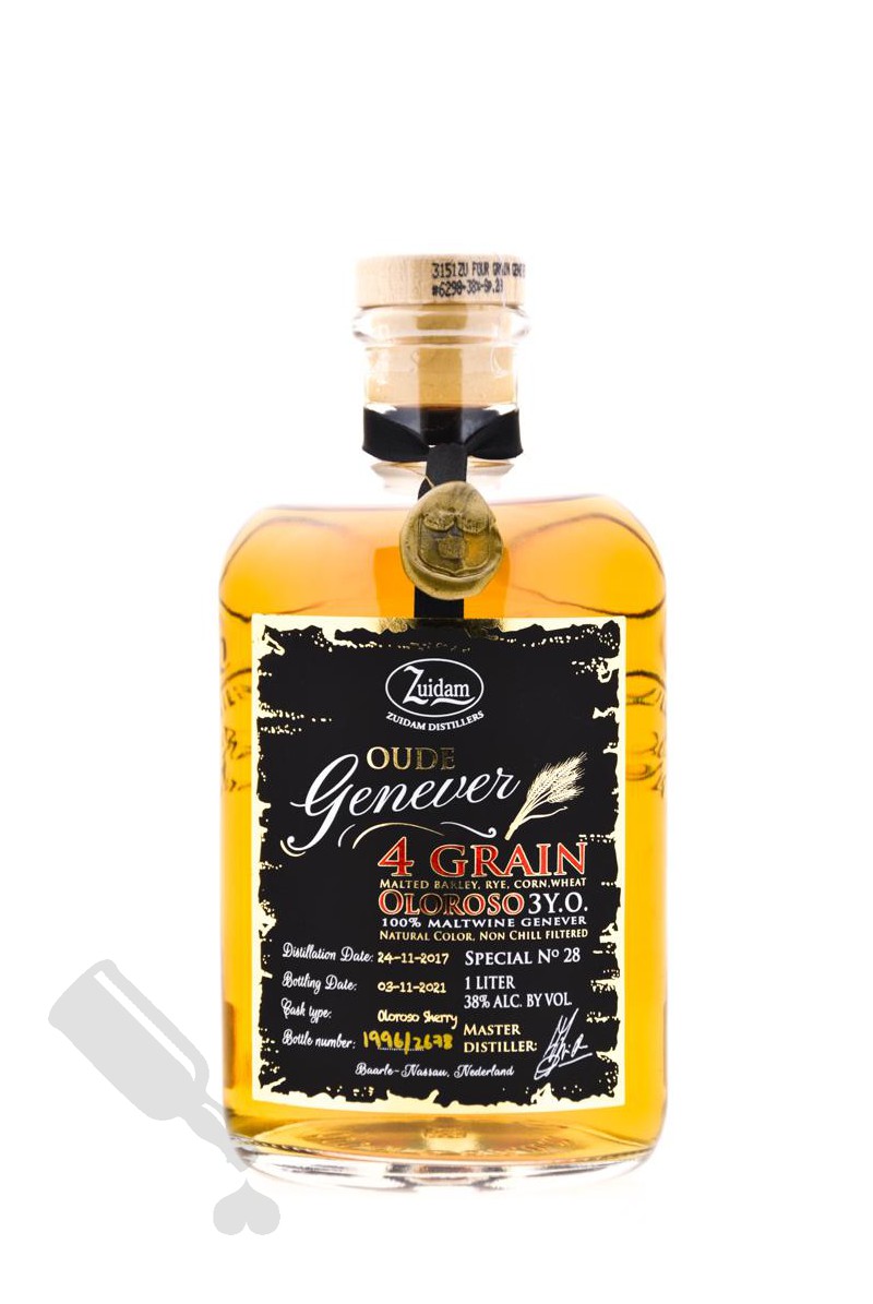 Zuidam Oude Genever 4 Grain 3 years 2017 - 2021 Oloroso Cask Special No. 28 100cl