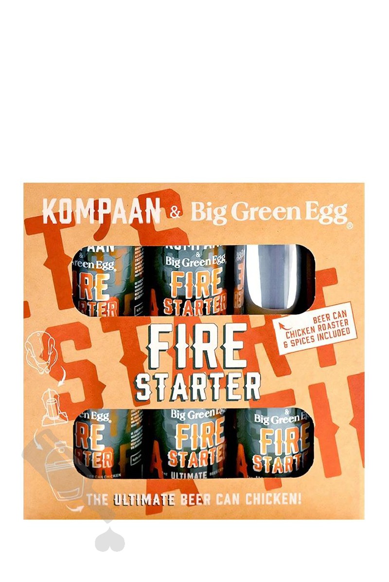 Kompaan & Big Green Egg Firestarter Complete set 5x 33cl 